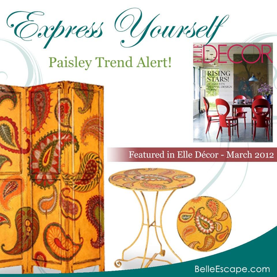 Paisley is Hot! Home Decor Trend Alert 2012. - Belle Escape