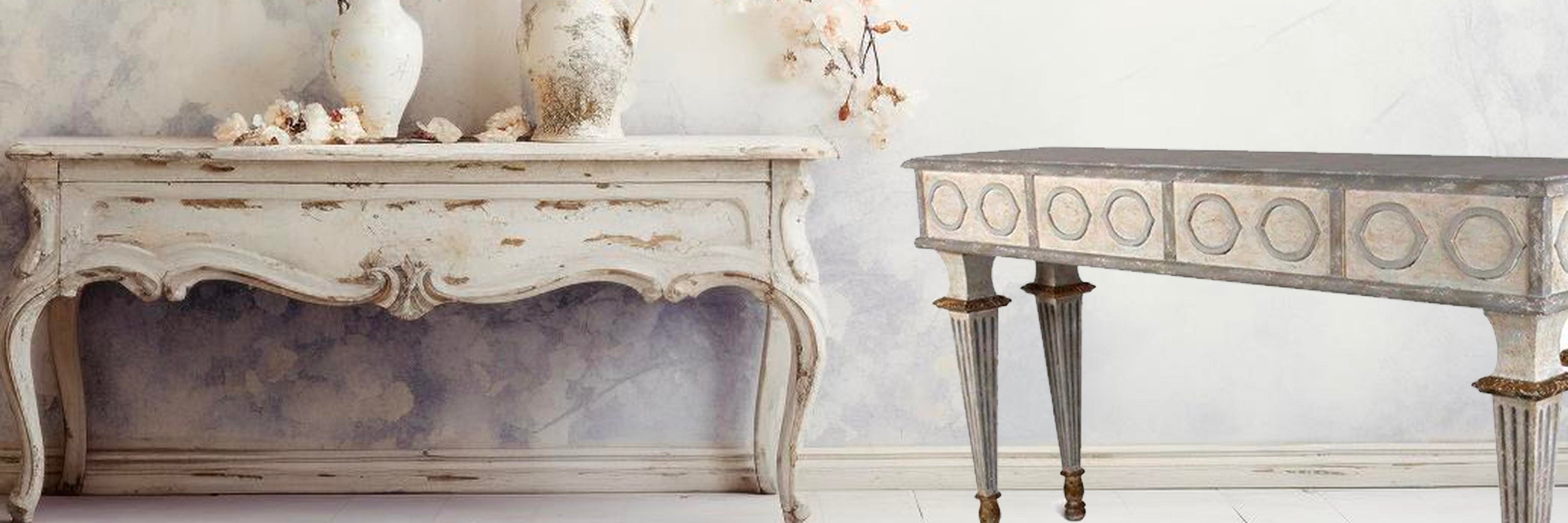 french and shabby chic console tables