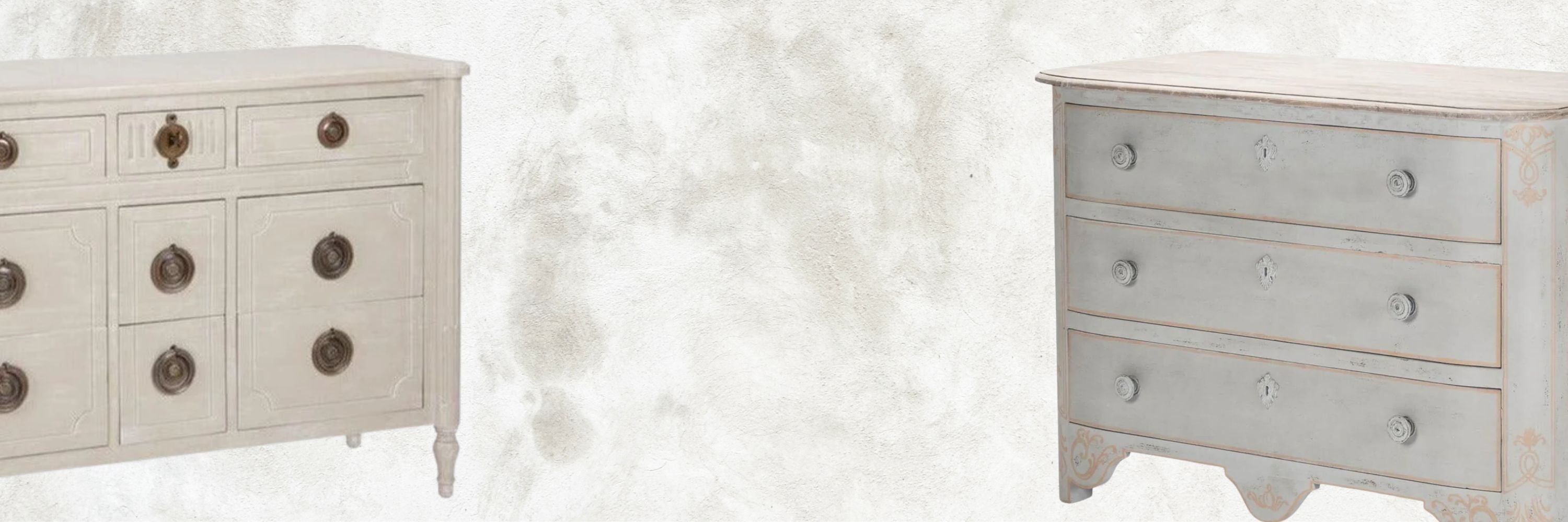 Distressed White Shabby Chic Chests - Belle Escape