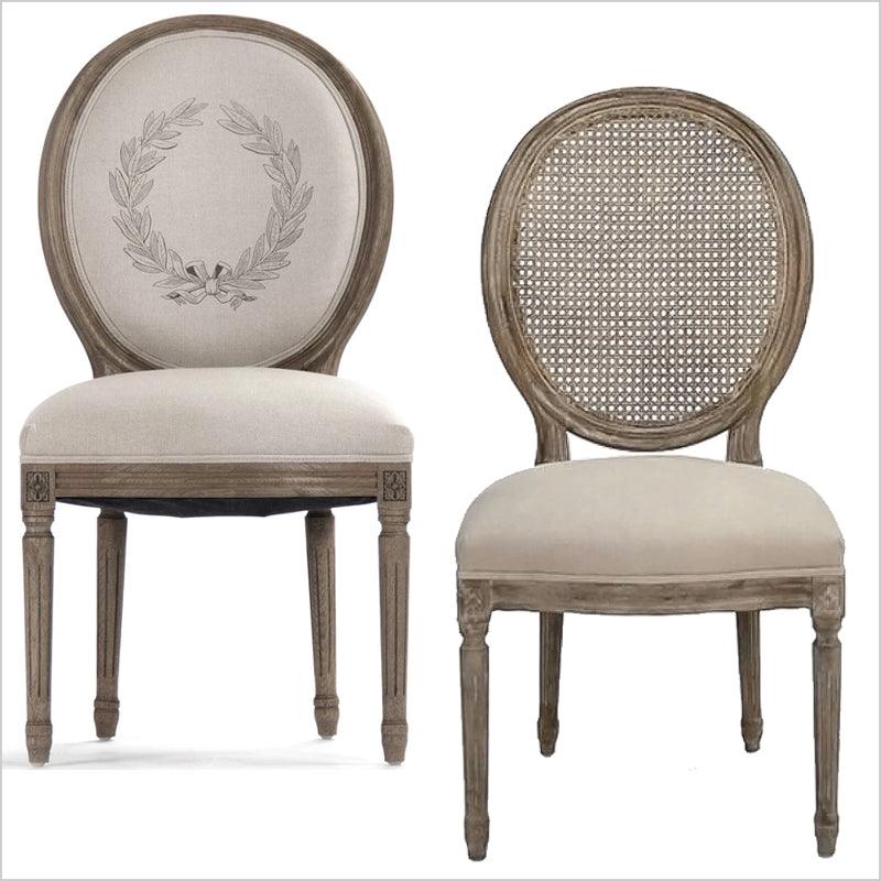 French Round Back Dining Chairs - Belle Escape