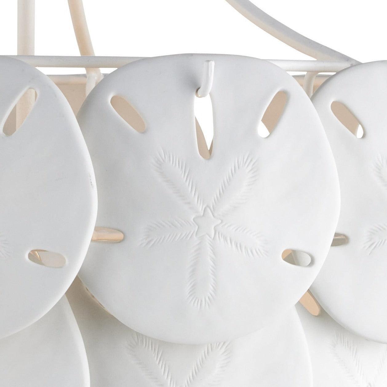 White Sand Dollar Tiered Chandelier