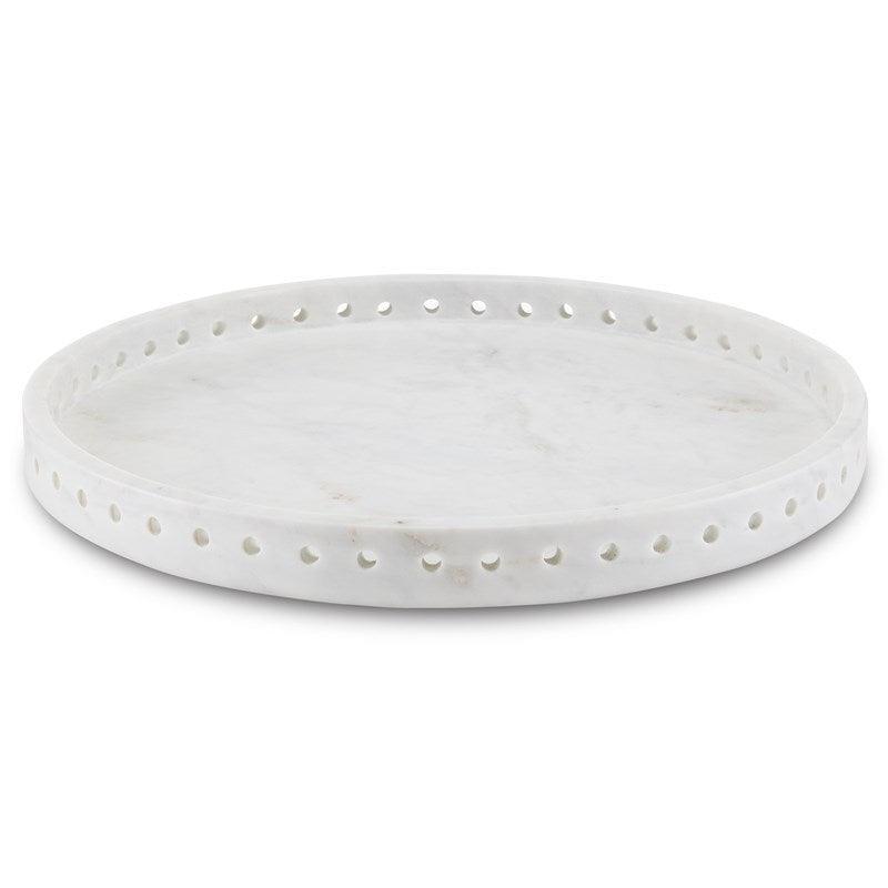 Lisette Large White Marble Tray