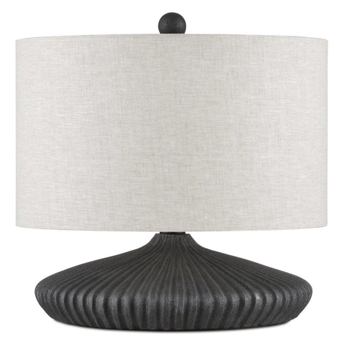 Black Squashed Table Lamp