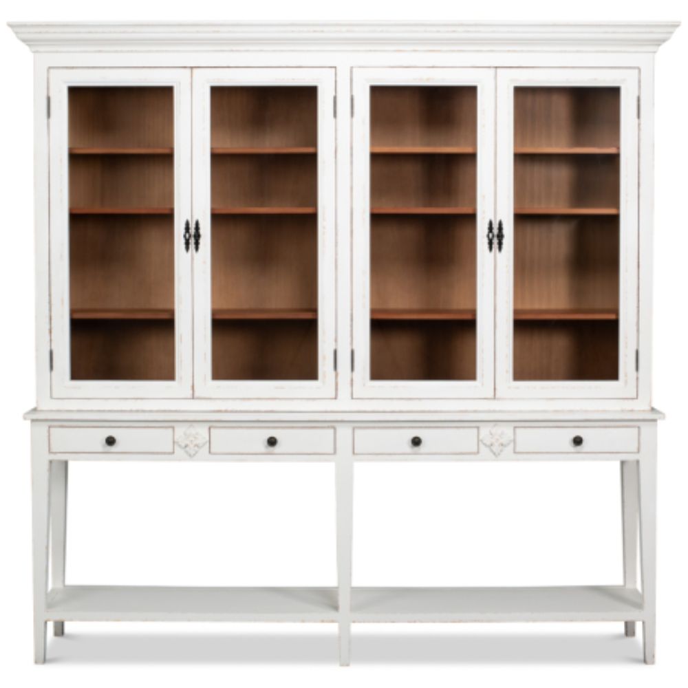 White Beacon Hill Farmhouse Display Cabinet