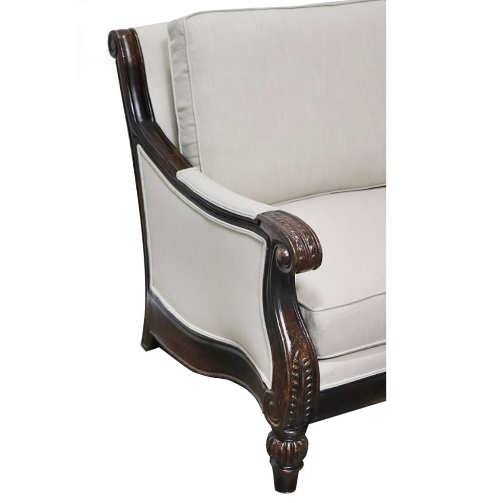 Black Wooden French Country Sofa