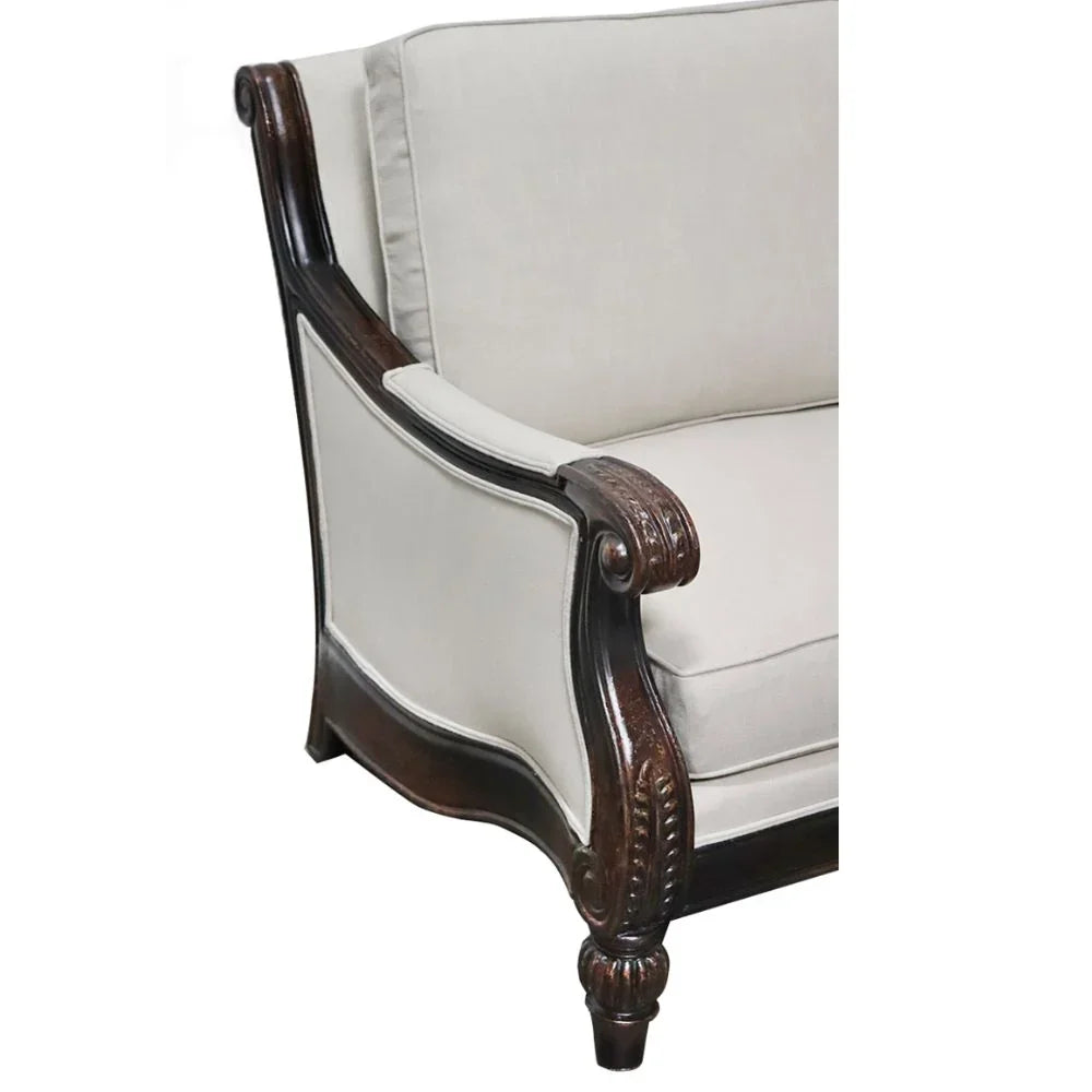 Black Wooden French Country Sofa