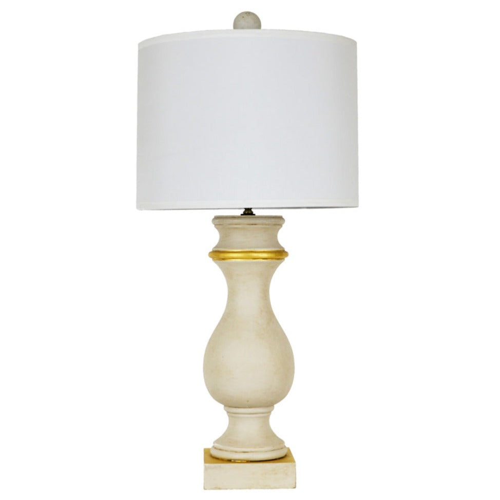 Cream Pedestal Table Lamp