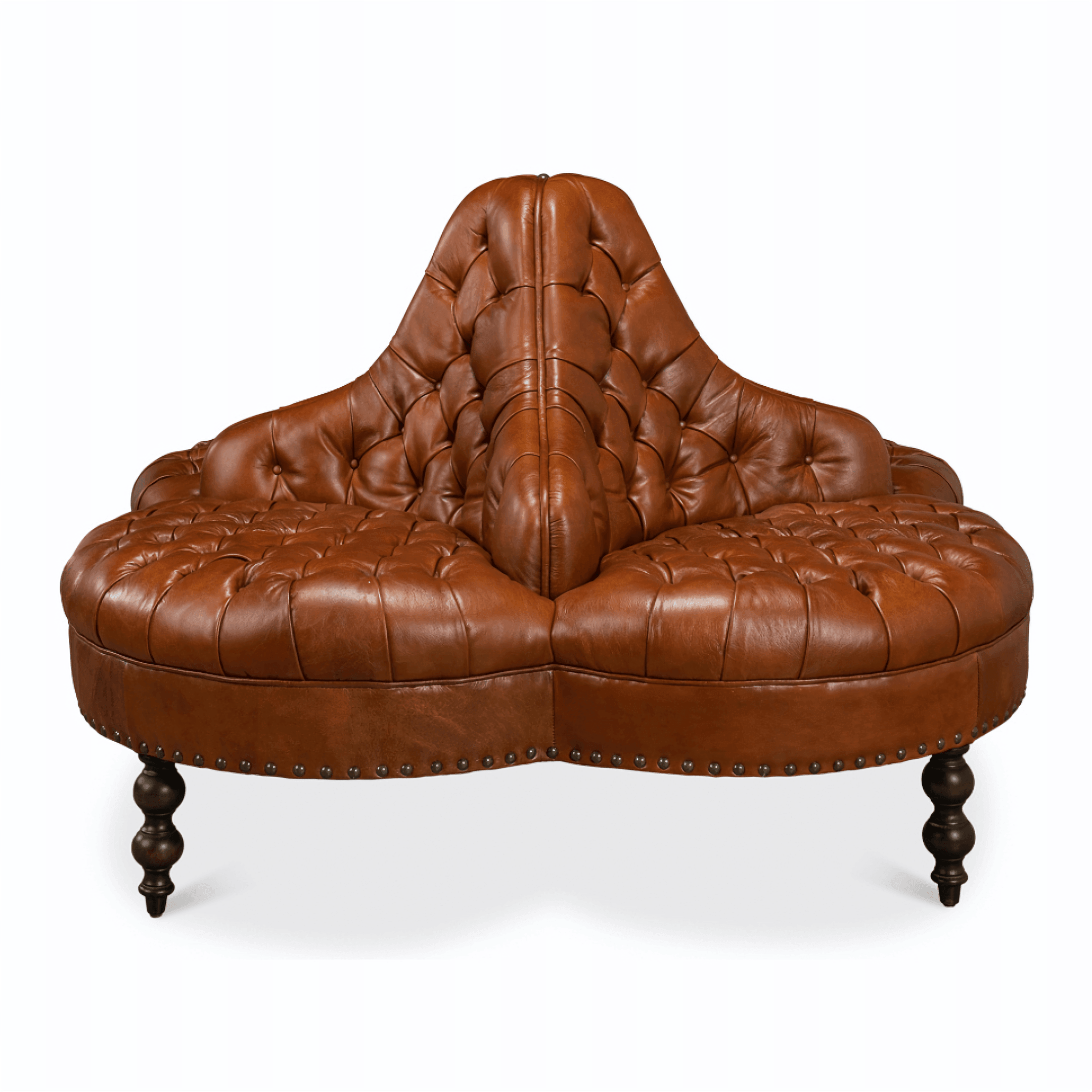 Tufted Leather Lobby Sofa