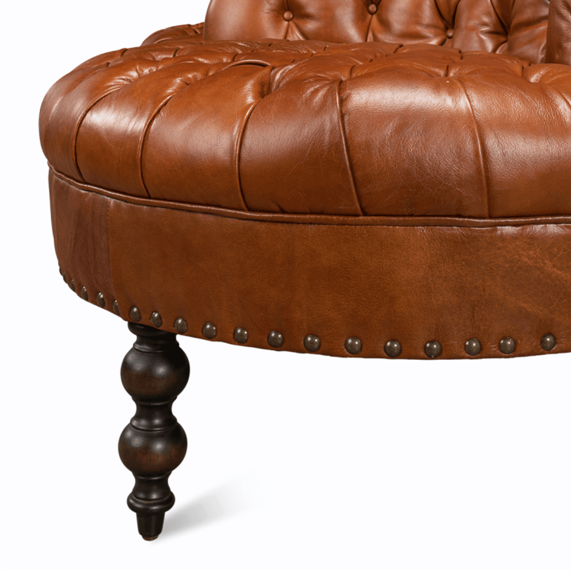 Tufted Leather Lobby Sofa