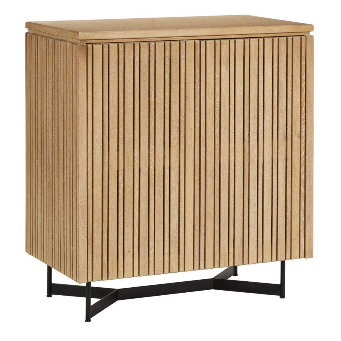 Slats Pattern 2-Door Side Chest