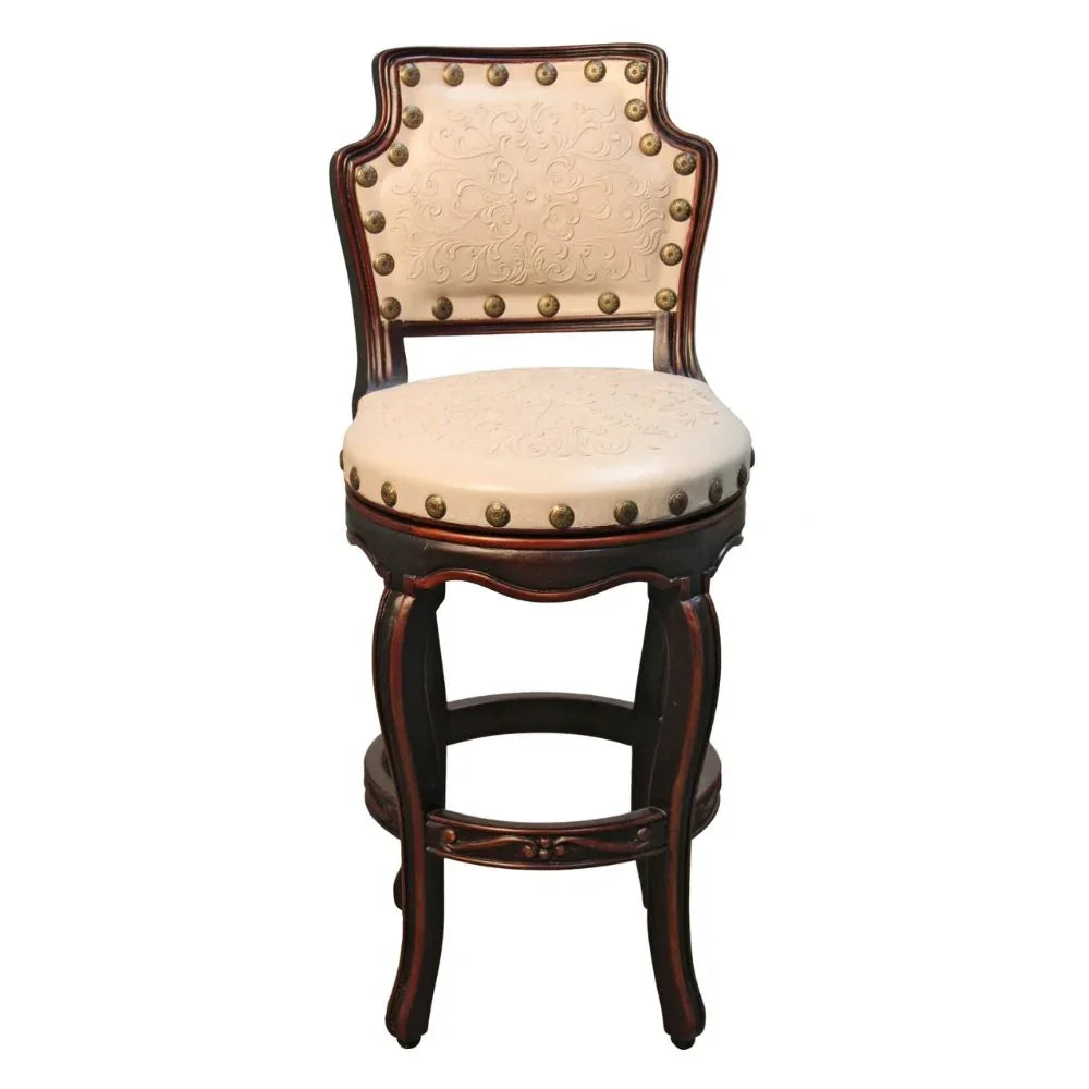 Blanca Hacienda Leather Swivel Counter Stool
