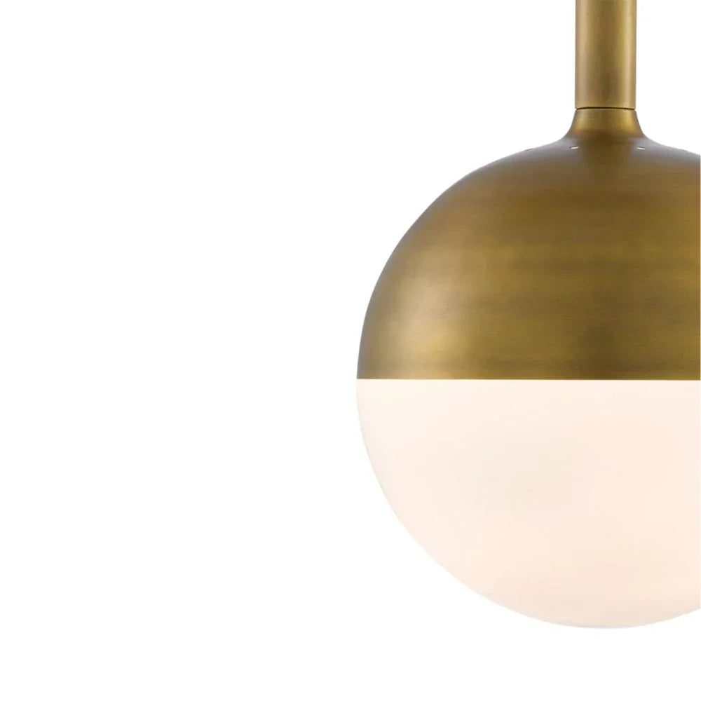 Contemporary Brass Moon Pendant Light