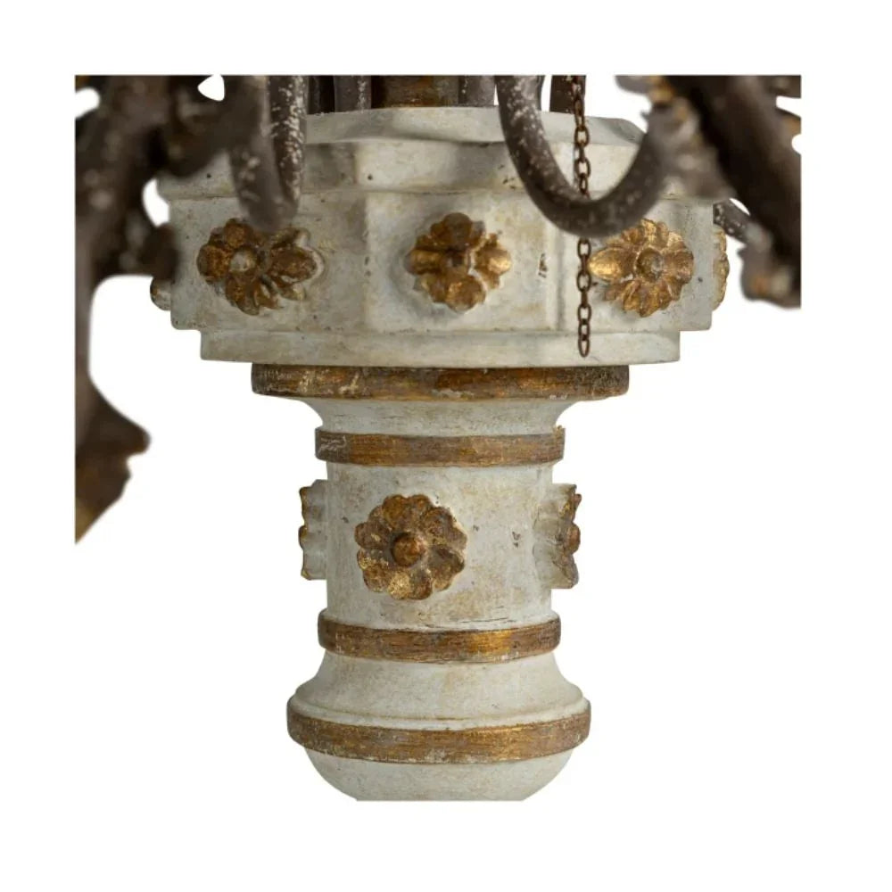 Valeria French Draped Wooden Chandelier
