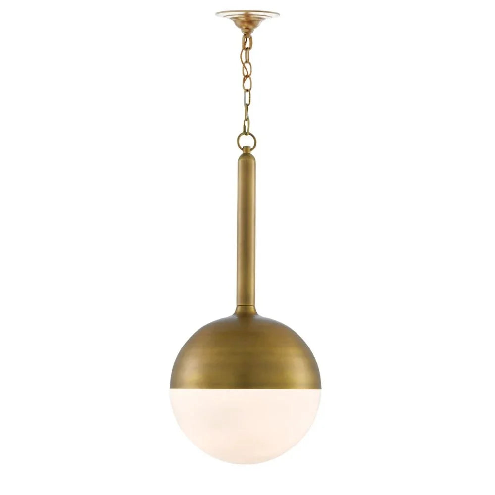 Contemporary Brass Moon Pendant Light