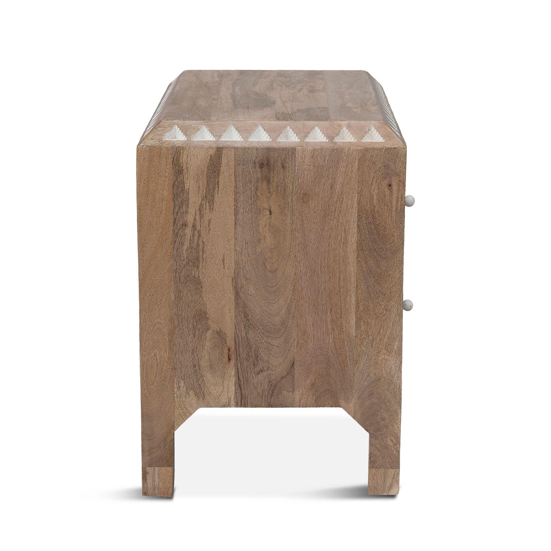 Indy Boho Natural White Nightstand