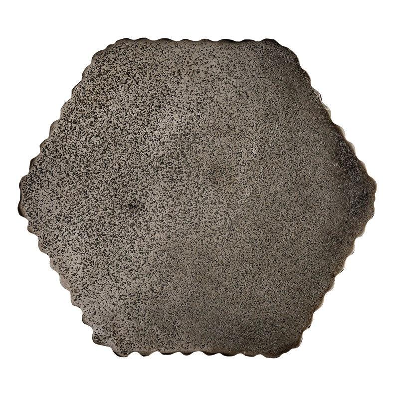 Graphite Drum Accent Table