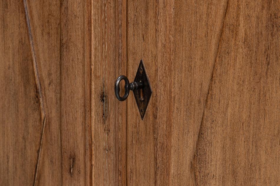 Diamond Motif Front Wood Sideboard