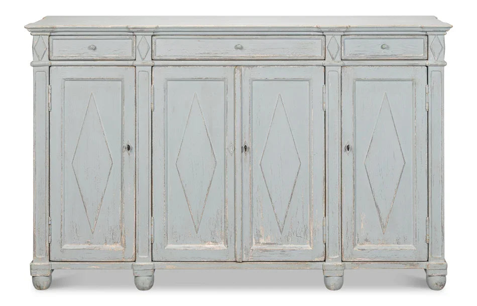 Blue Diamond Farmhouse Sideboard
