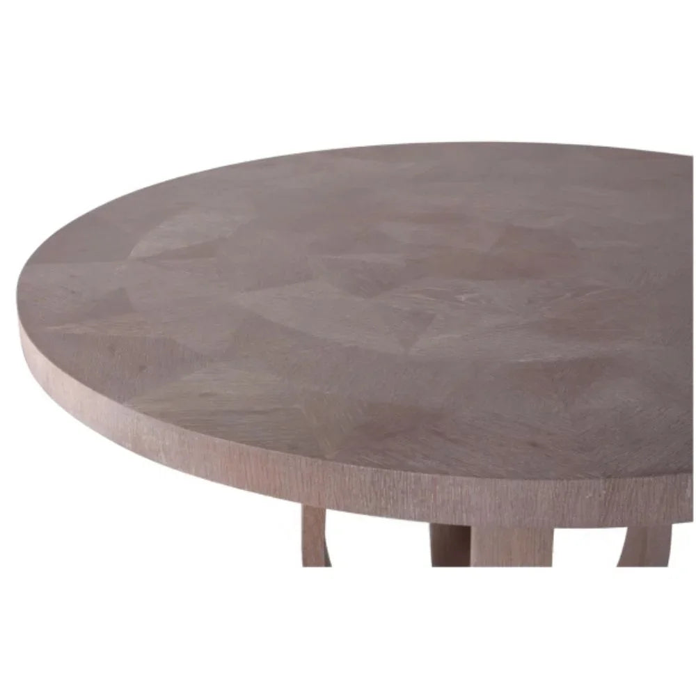 Modern Grey Parquet Top Dining Table