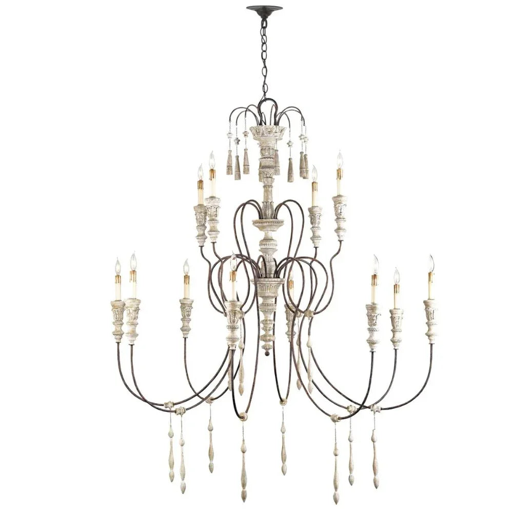 Large French Shabby Chic Chandelier