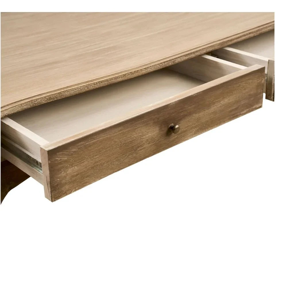 Curvy French Coffee Table with Drawers