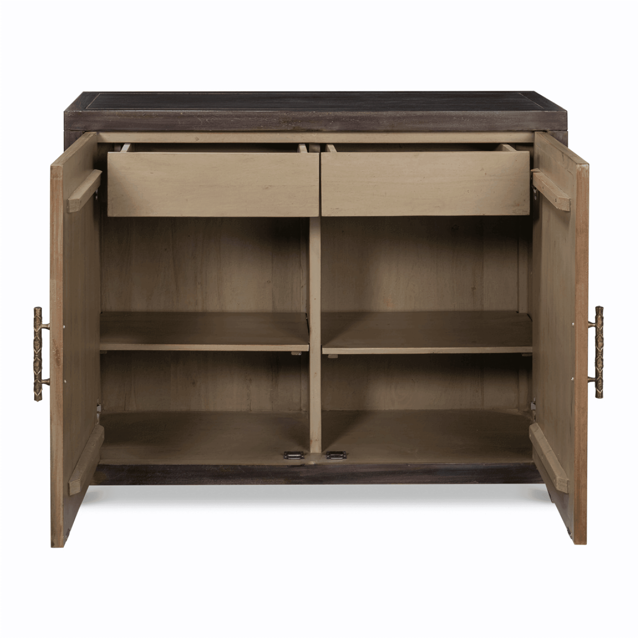 Dark Acacia Wood Side Cabinet
