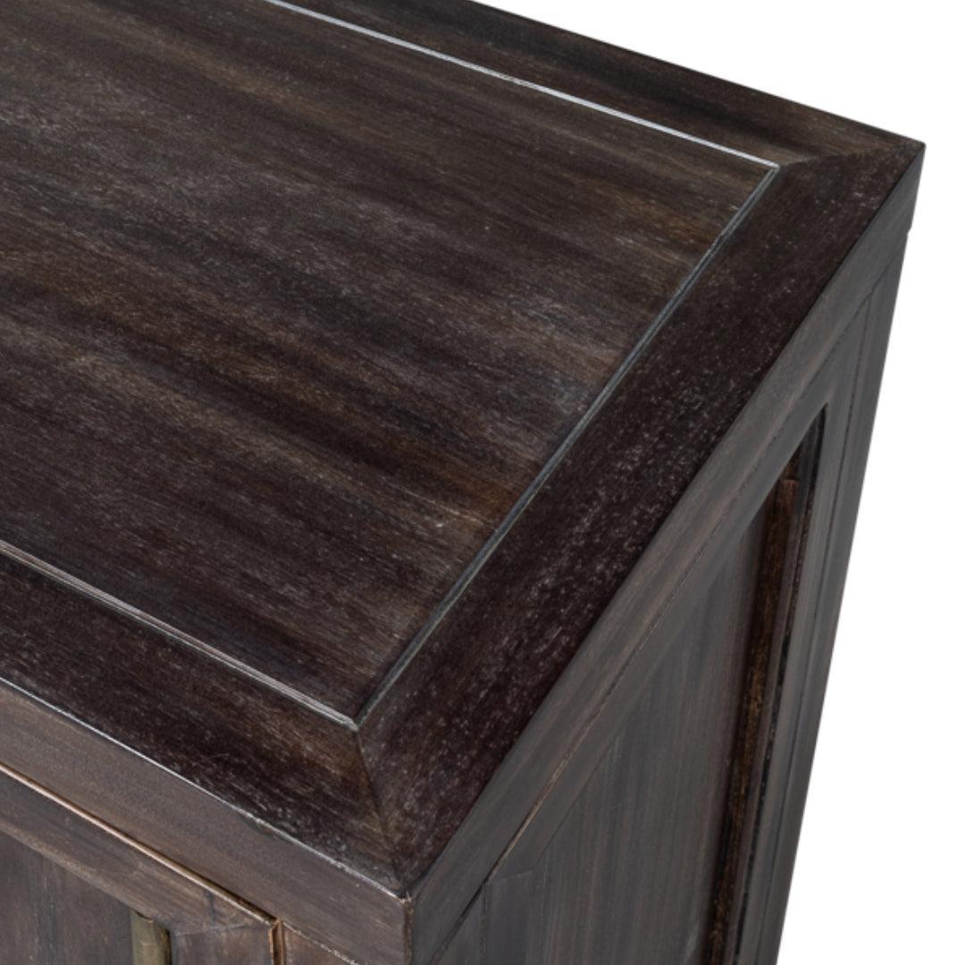 Dark Acacia Wood Side Cabinet