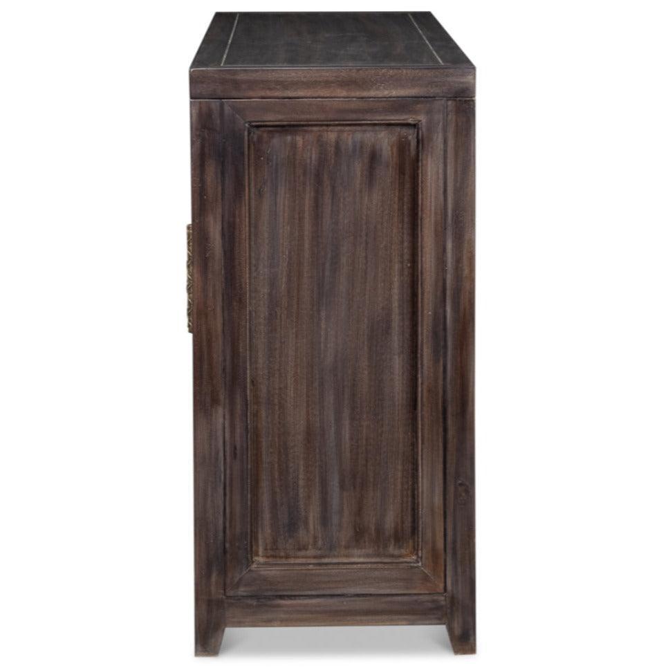 Dark Acacia Wood Side Cabinet