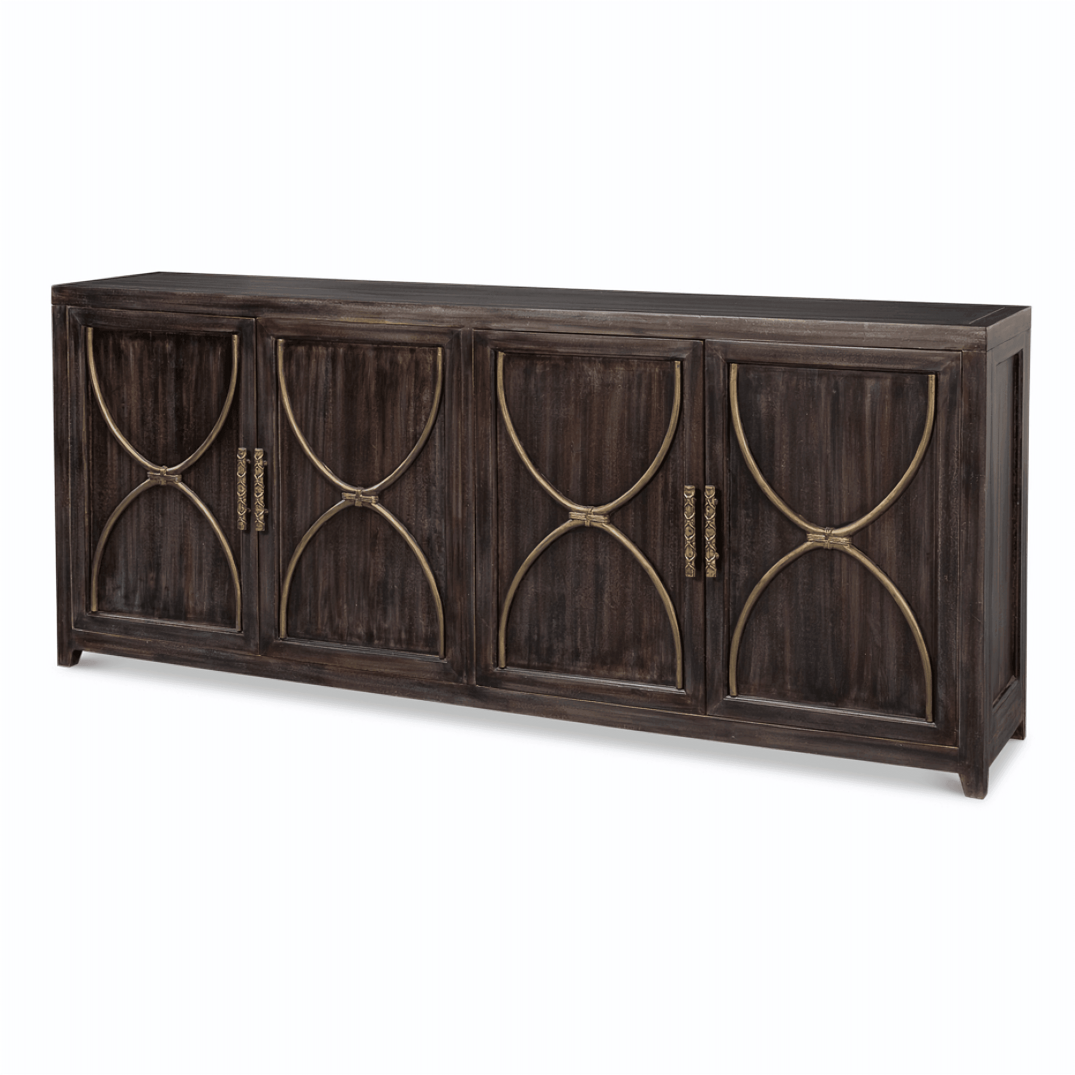 Dark Acacia Wood Credenza