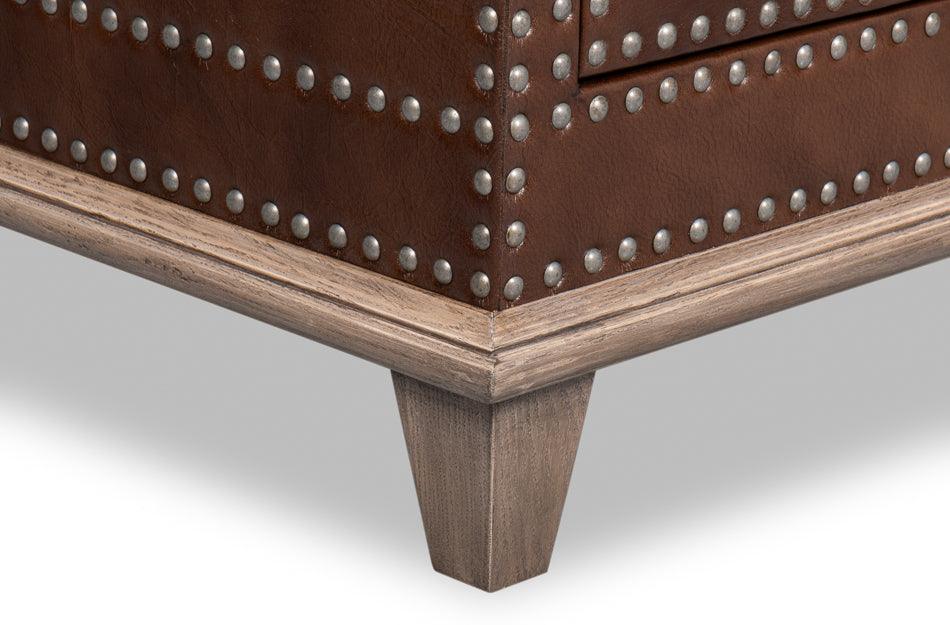Leather Wrapped Spanish Cocktail Table