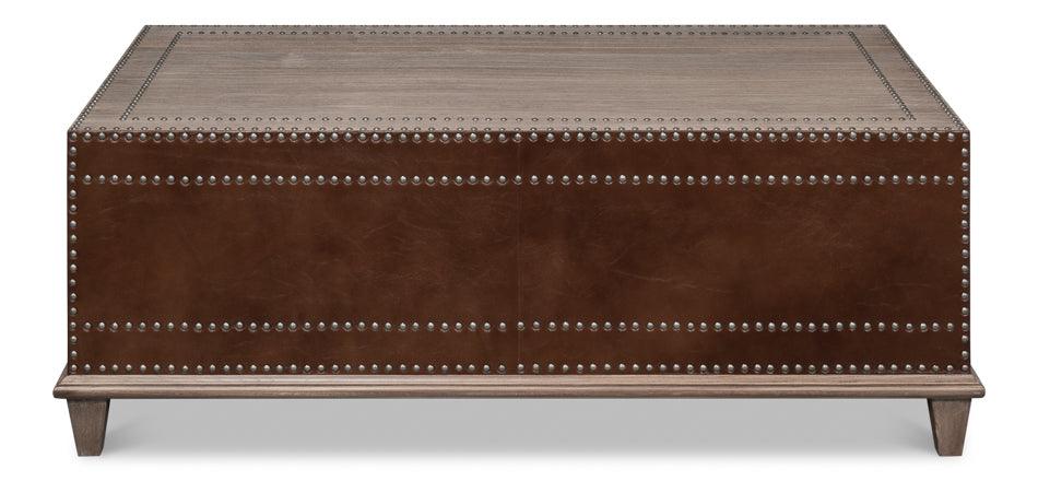 Leather Wrapped Spanish Cocktail Table