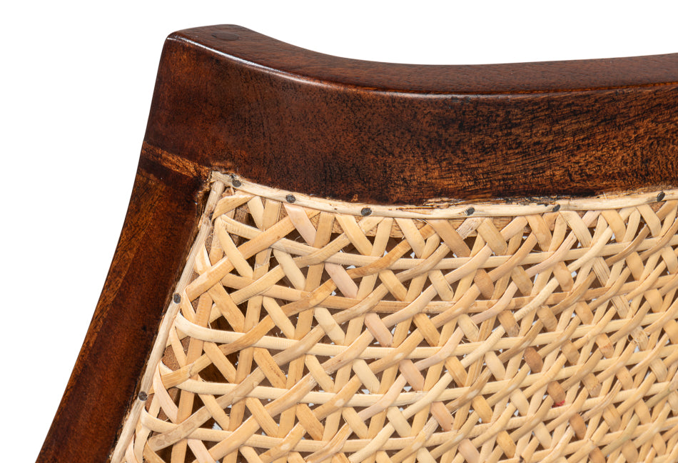 Curved Back Woven Lounge Chair