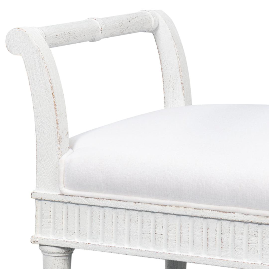 White Shabby Chic Flair Bench