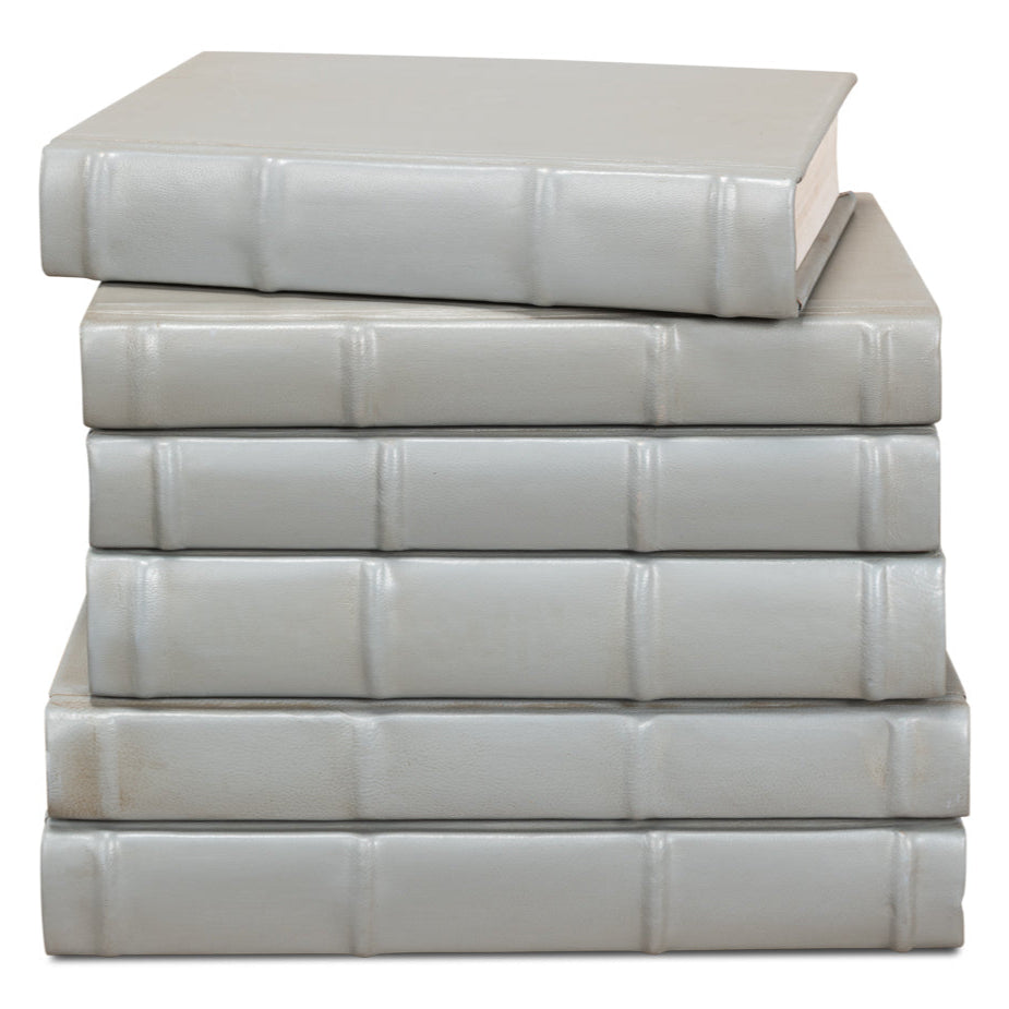 Cream Leather Bound Decorative Books