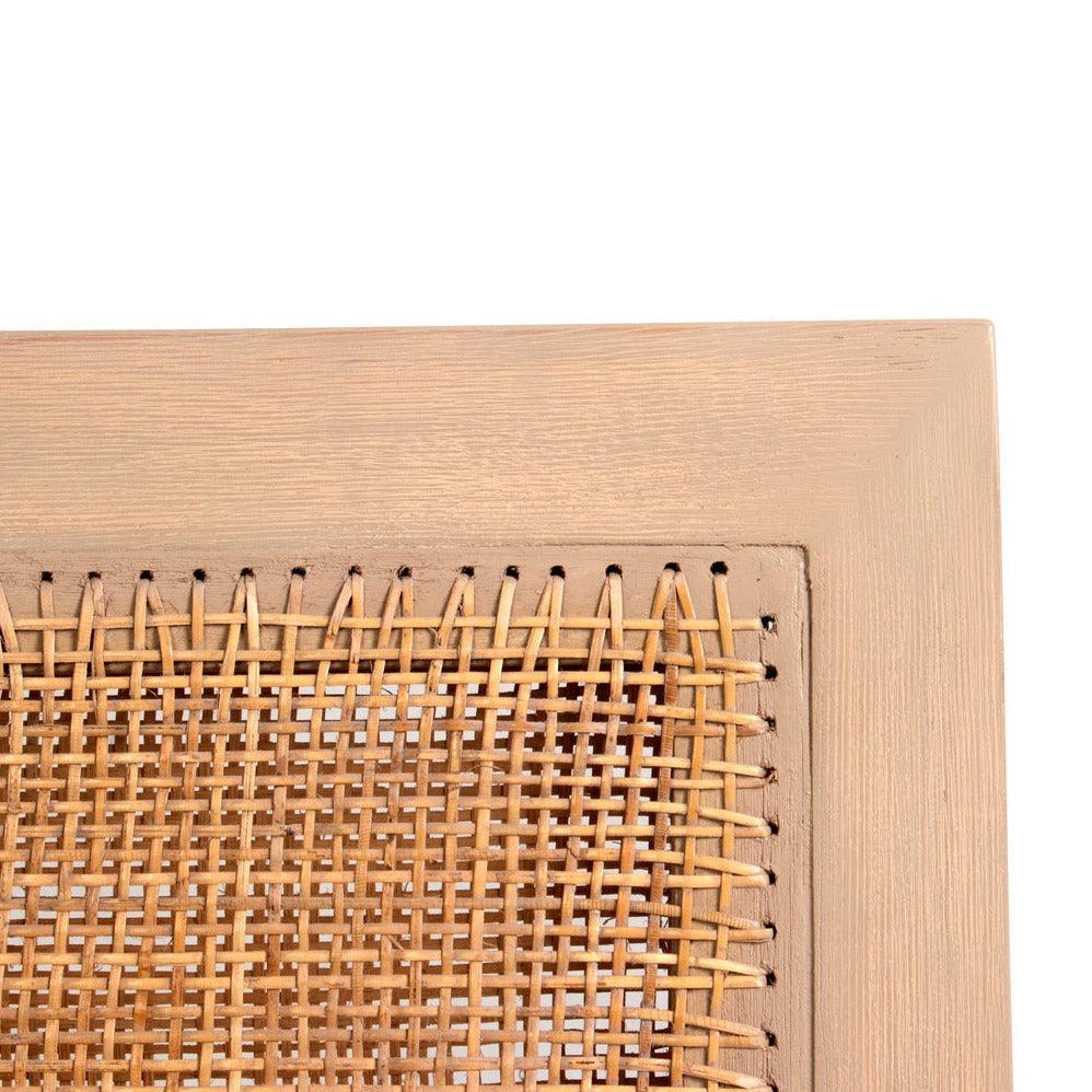 Modern Natural Rattan Curved Dining Chair