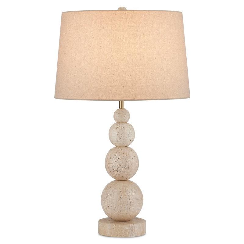 Travertine Globes Table Lamp