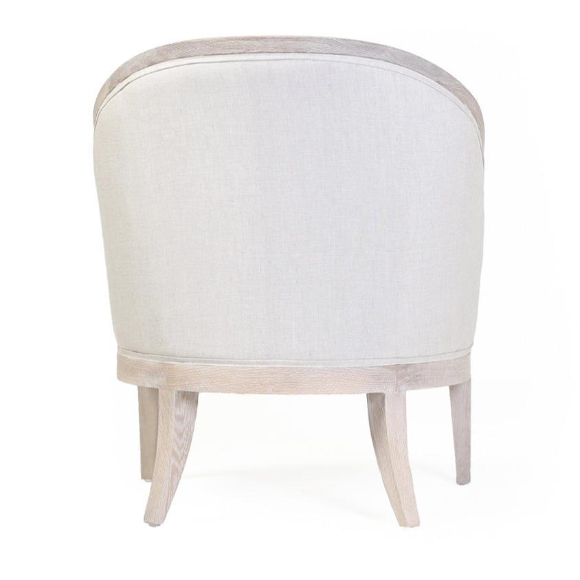 Modern French Barrel-Back Lounge Chair