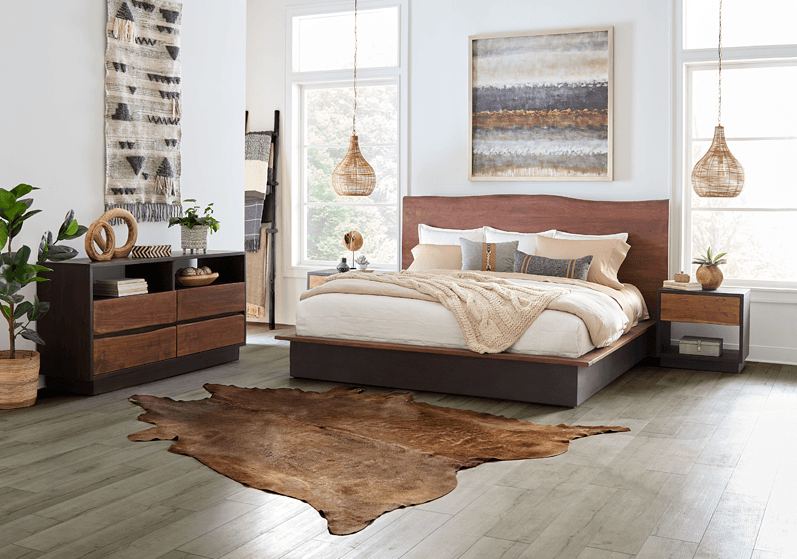 San Marino Acacia Wood Bed