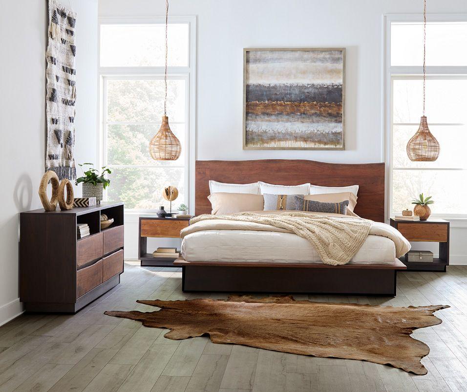 San Marino Acacia Wood Bed