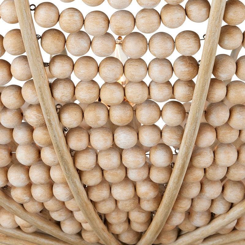 Beaded Chandelier with Wood Dangles