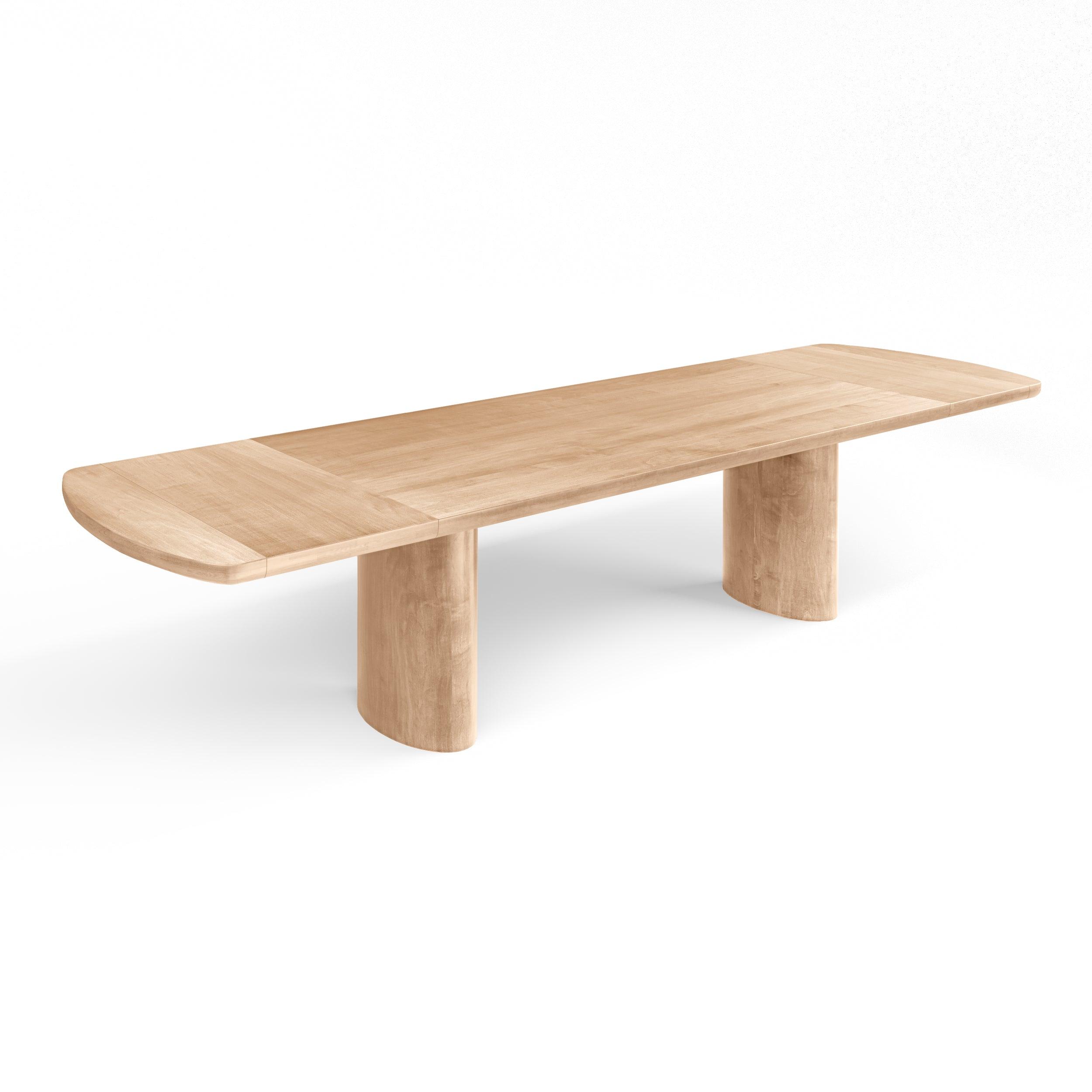 Natural Wood Slab Leg Dining Table