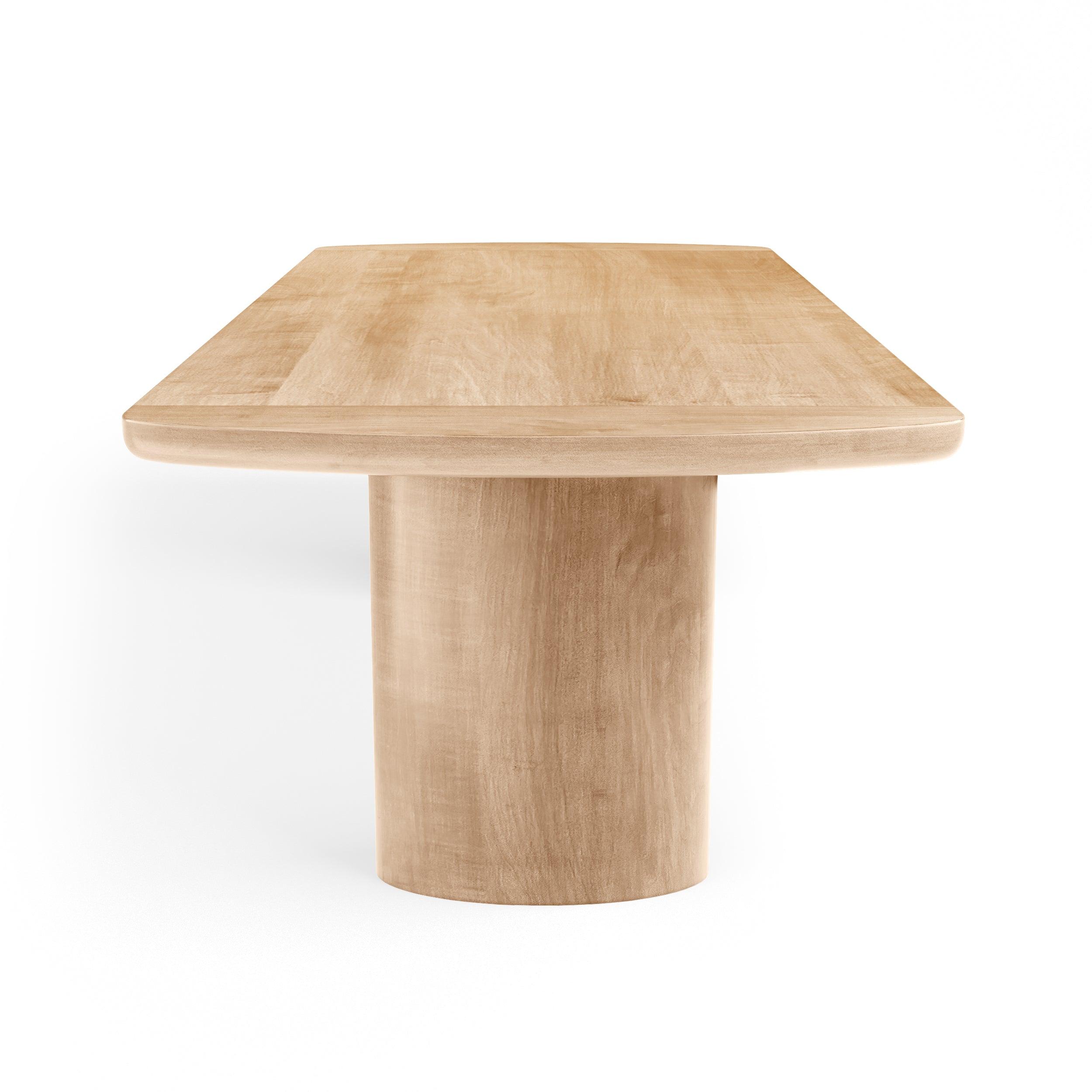 Natural Wood Slab Leg Dining Table