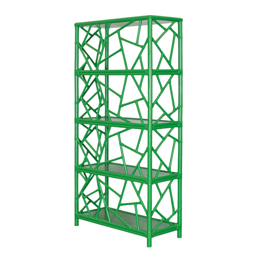 Abstract Pattern Rattan Shelf