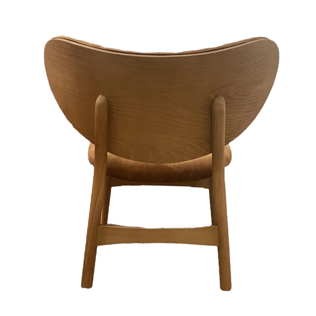 Cognac Tufted Mid-Century Accent Chair