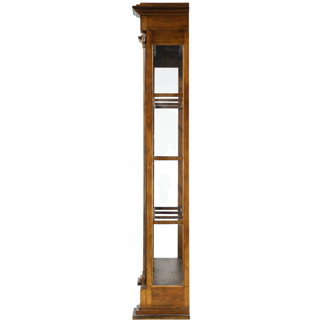 Aldwyn Wood Glass Front Display Cabinet