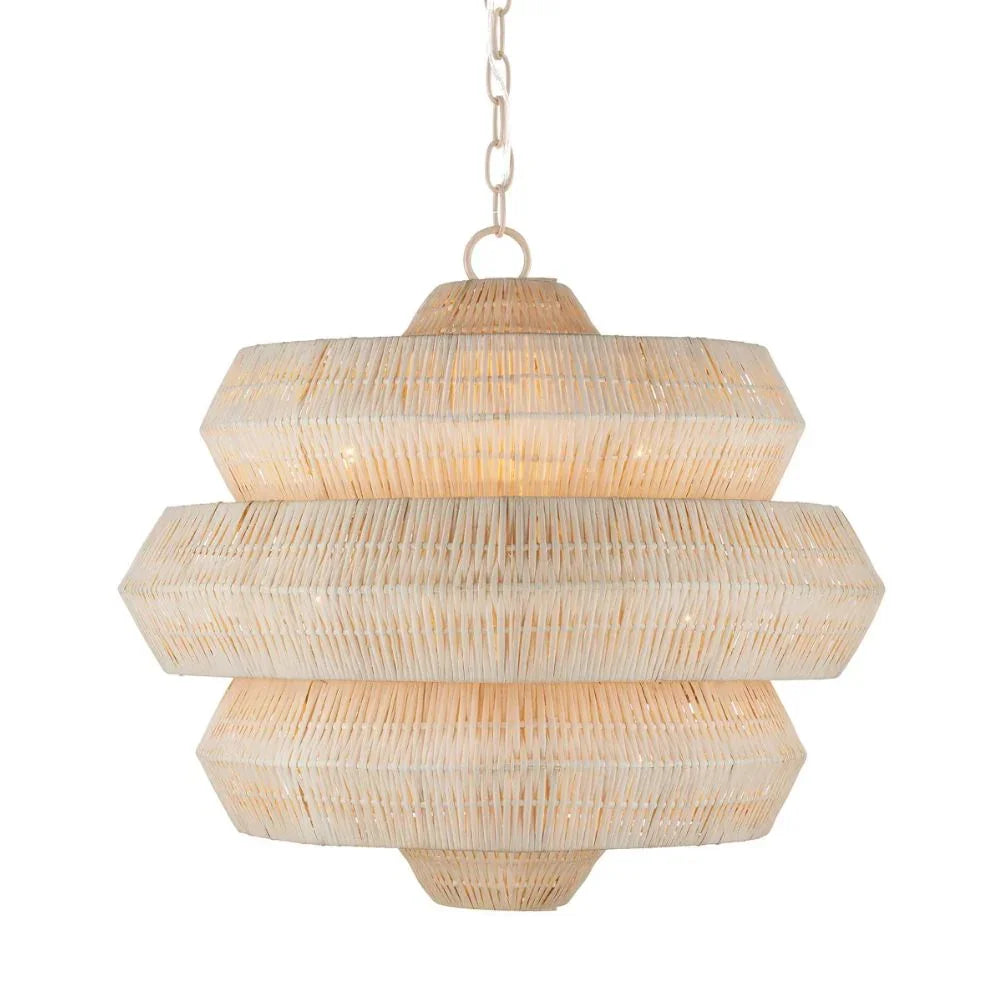 Whitewash Antibes Rattan Chandelier
