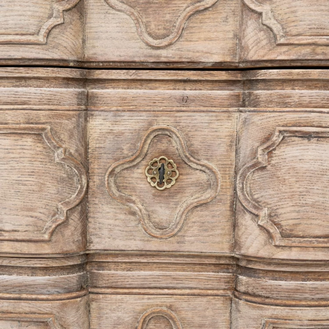 Antique Belgian Oak Chest of Drawers, Circa 1820
