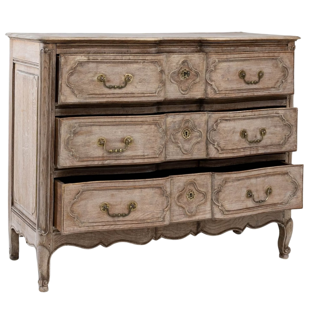 Antique Belgian Oak Chest of Drawers, Circa 1820