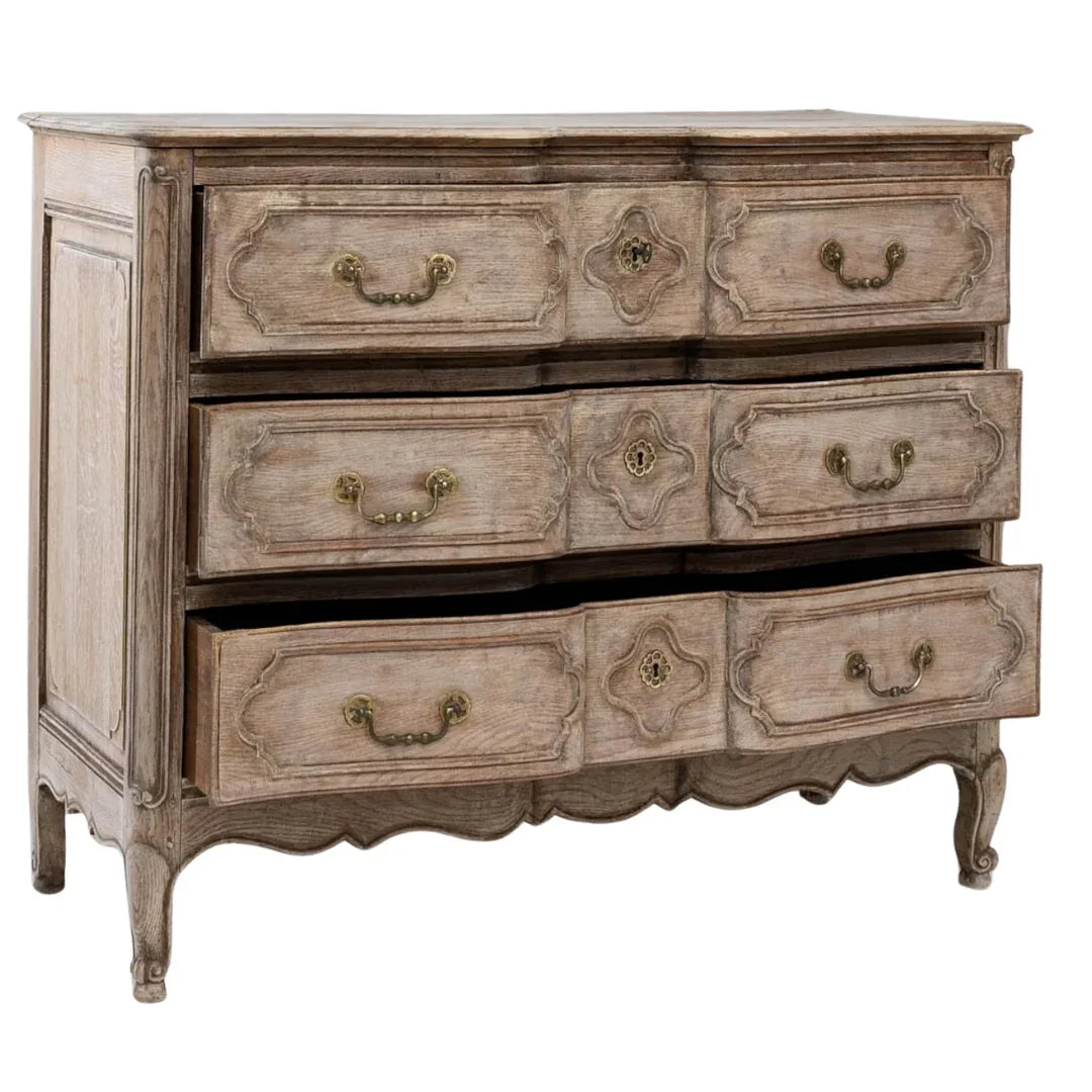 Antique Belgian Oak Chest of Drawers, Circa 1820
