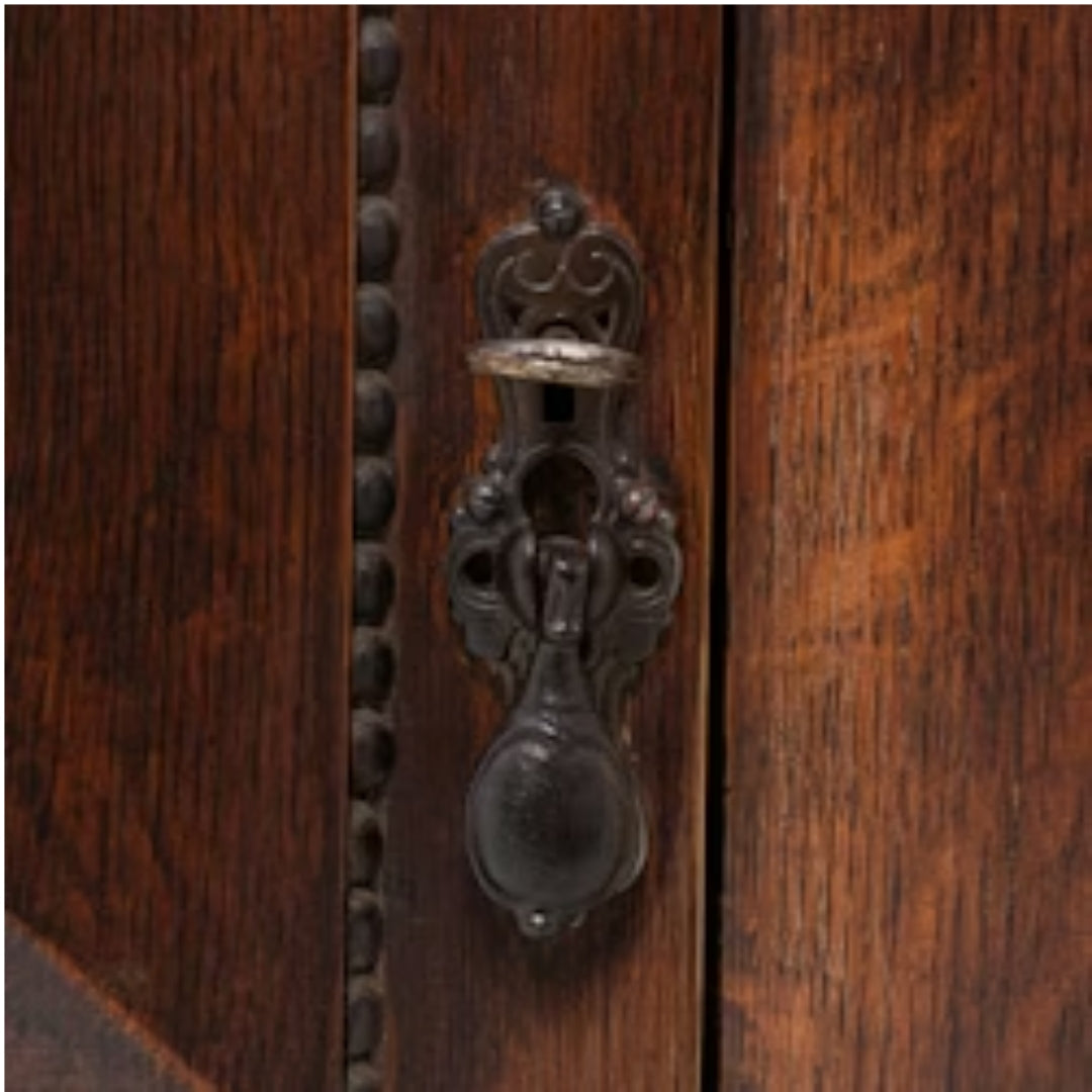 Richly Stained Vintage Wood Sideboard, Circa 1910